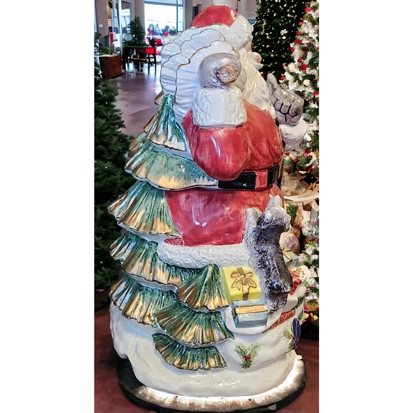 Fitz and Floyd TOYLAND SANTA COOKIE JAR 2070/106 Vintage Retired 12" Omnibus - Picture 5 of 16